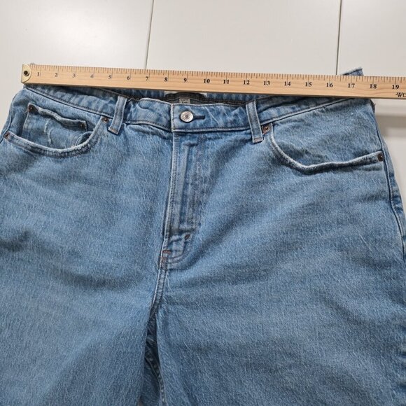 Abercrombie & Fitch Curve Love Jean Women 33 / 16R Blue High Rise Cotton Stretch - Picture 4 of 16